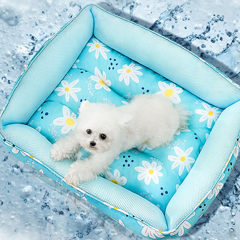 Cama refrescante para perros y gatos, manta de cama de mascota a prueba de agua, colchón lavable, perrera transpirable de verano