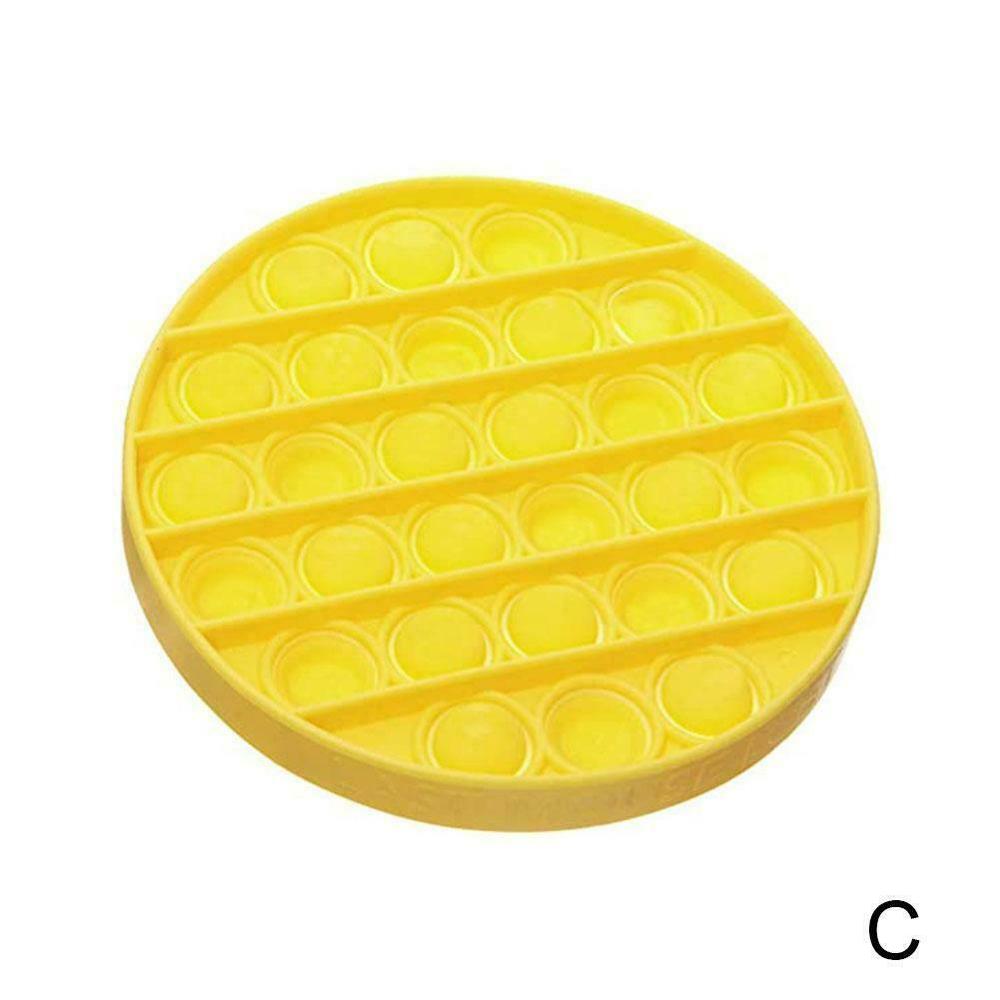 Special Needs Stress Reliever Bubble Sensory Fidget Toy Stress Relief Silent Classroom Funny Antistress Toys Squishy Aнтистресс: Round Yellow