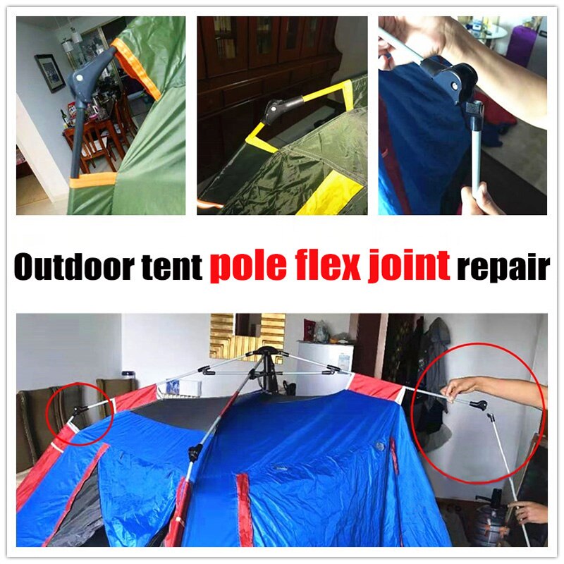 Tente plier pli joint extérieur tente support tige raccord automatique tente verre tige plastique connexion réparation tente pôle flex joint