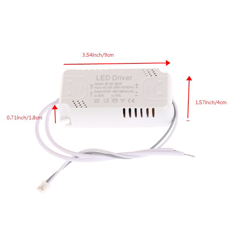 Carte de Pilote LED, 300mA, 8-24W, 20-36W, 30-50W, 36-60W, 50-70W, 60-80W, Éclairage d'Unité d'Alimentation, 1 Pièce