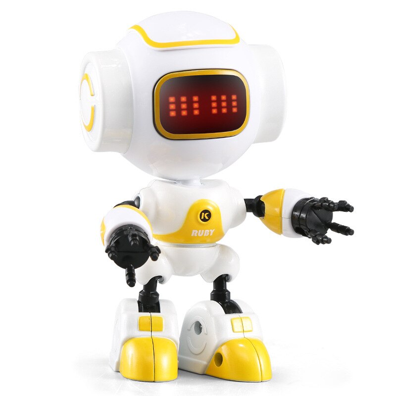 Original JJRC R8/R9 touch sensing RC robot intelligent LED eye intelligent voice DIY body posture children toy: R9 orange