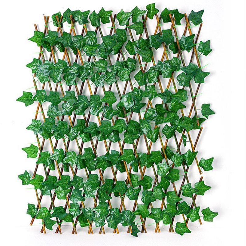 Artificial Faux Ivy Leaf Privacy Fence Screen Home Garden Panels Outdoor Hedge Garden Fence Decorative Fence Telescopic Fence