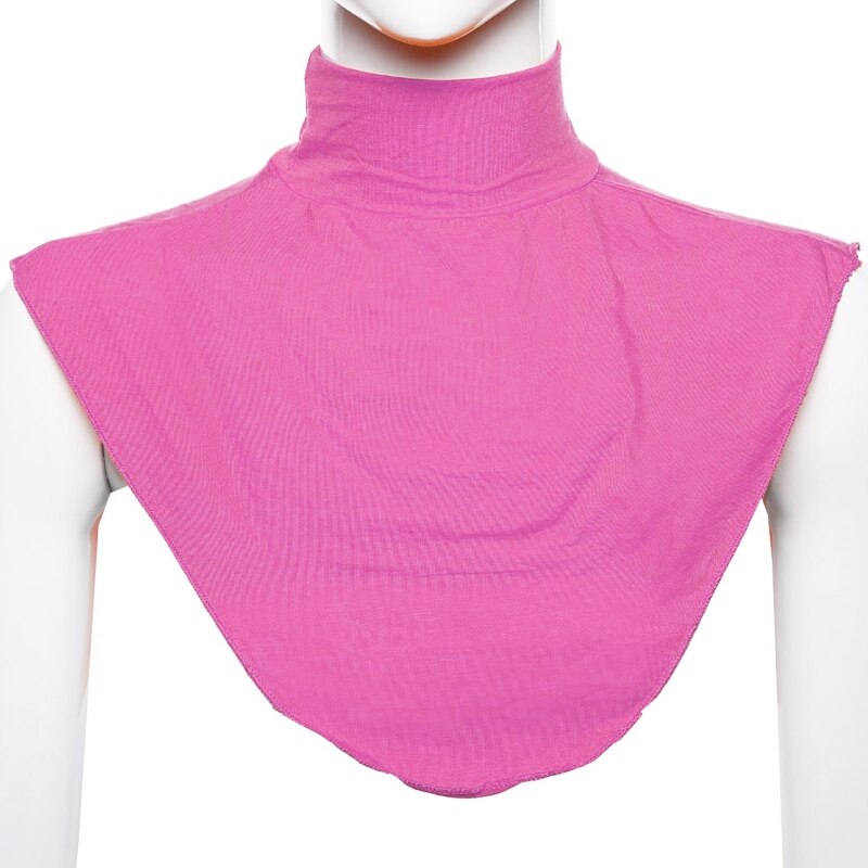 Women Turtleneck Dickey Muslim Modal Detachable Half Top Solid Color False Collar Islamic Hijab Extension Neck Cover