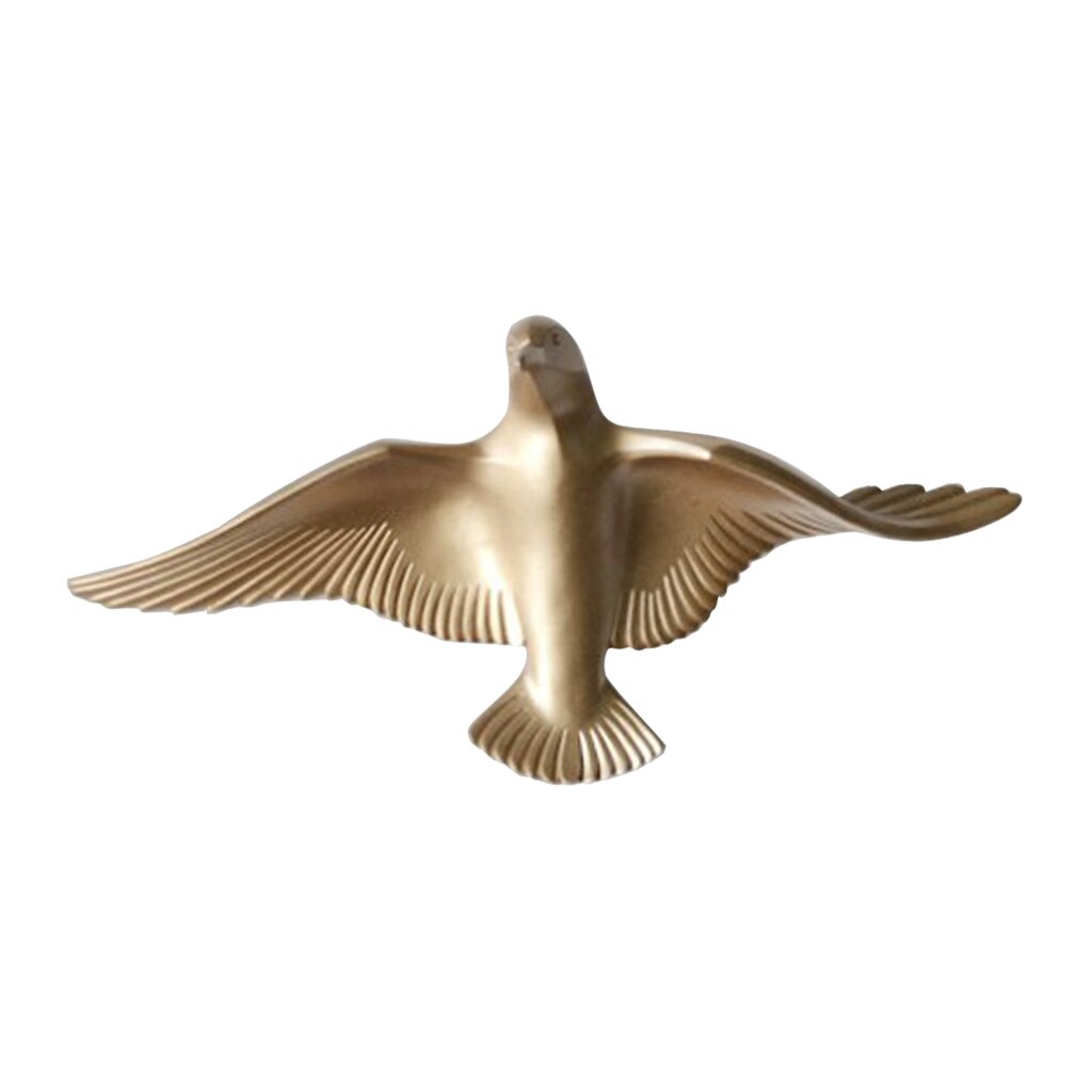 Décorations murales de la mouette en résine | 5 Styles disponibles, chambre à coucher, décoration murale de la maison: D Gold