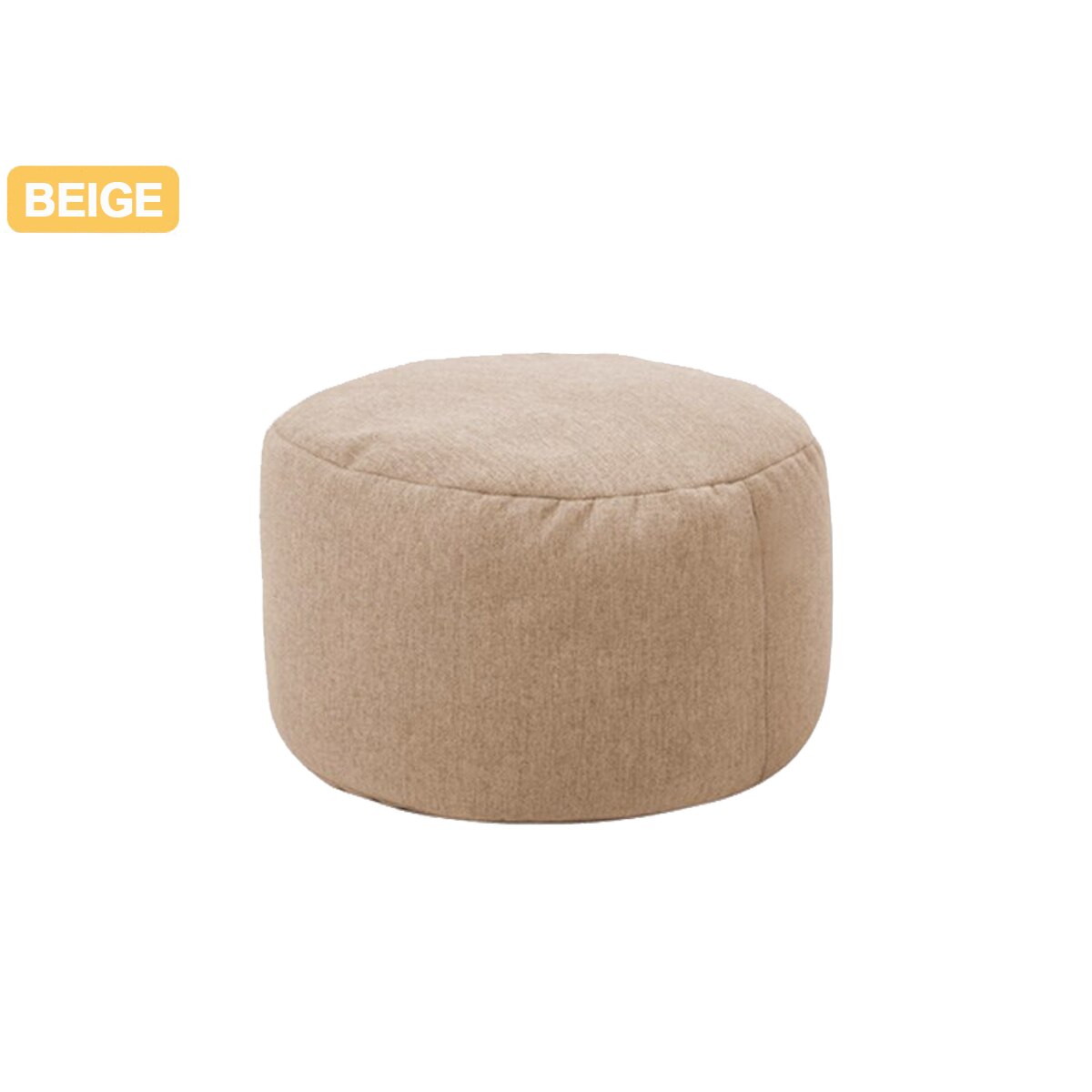 Små runde sækkestole sofaer dækker vandtæt gaming seng stol sæde sækkestol ensfarvet liggestol sofa bomuld linned stol bugt: Mørk khaki