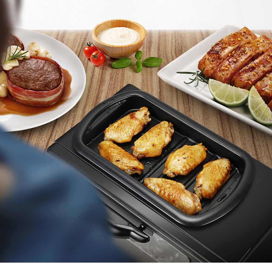 3 in 1 elektrisk frukostmaskin multifunktionell kaffebryggare stekpanna miniugn hushållsbröd pizzaugn stekpanda 398