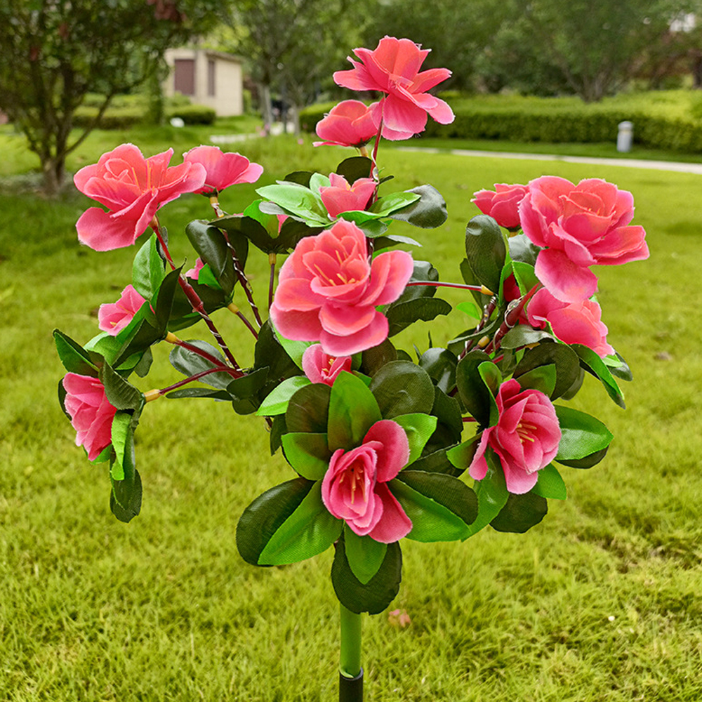 Solarleuchte LED Azalee Solar- Blumen Lampe Ich bin Freien dekorativ für Garten Hof Rasen Weg Beleuchtung Hochzeit Dekor: Wald grün