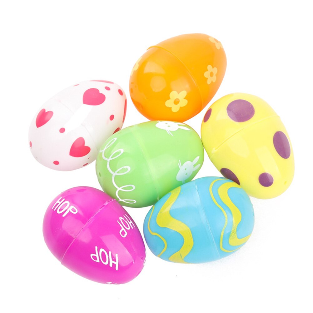 2 Set di 24 pezzi decorazioni per uova di pasqua dipinte uova di plastica aperte divertenti uova di pasqua decorazioni regalo di pasqua Creative per amici di bambini