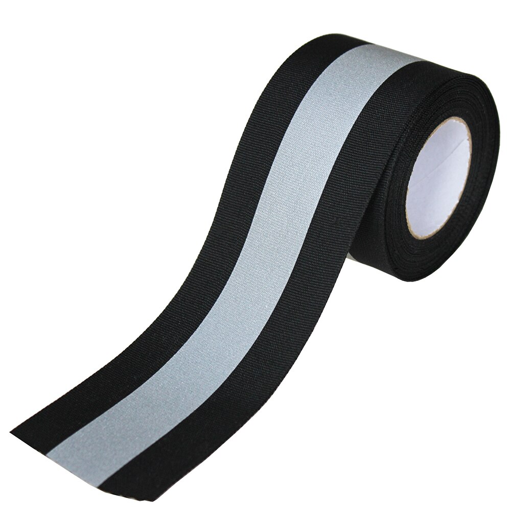 Sew On Silver Reflective Tape for Chothing Safety Fabric Webbing Trim Strip 5cm x 2cm x 2m: Black-2m