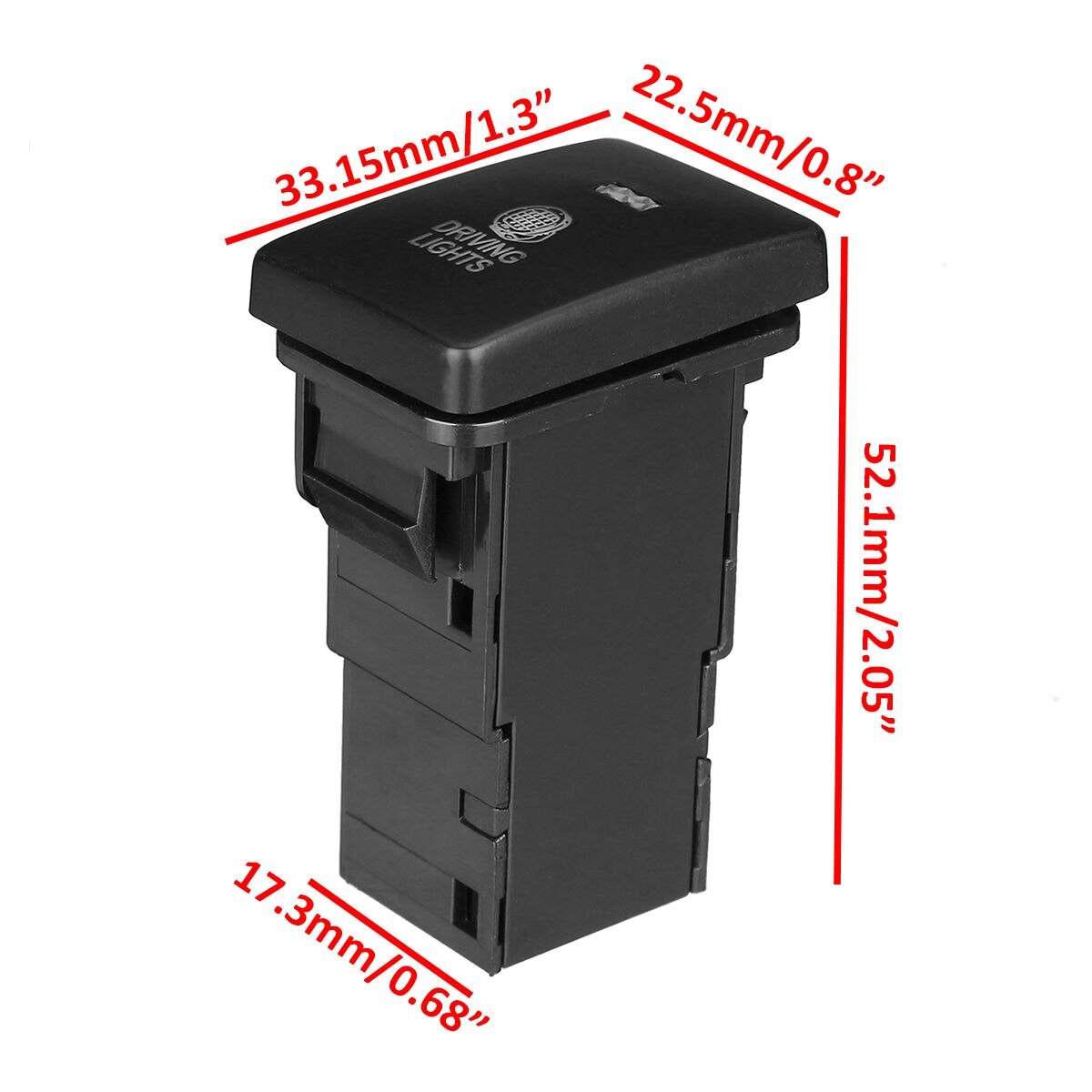 12V Car Light Push Button Fog Spot Rear Driving Light LED Light Bar Switch for Mitsubishi Mirage LA Outlander ZK Triton MQ MR