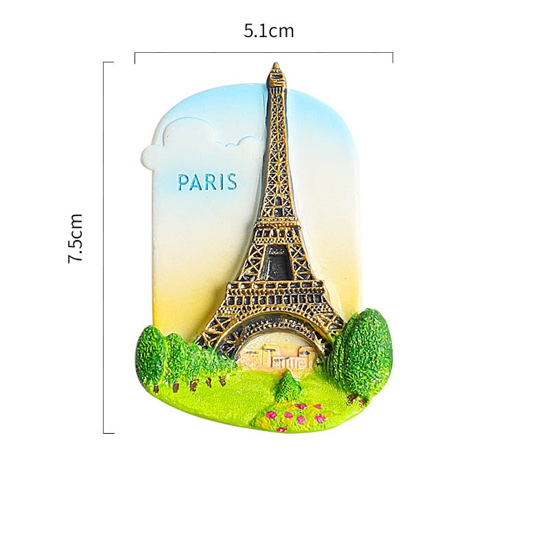 Naklejki magnetyczne lodówki świat pamiątki turystyczne francja paryż japonia podróże magnesy na lodówkę praga tajlandia niemcy włochy: Eiffel tower