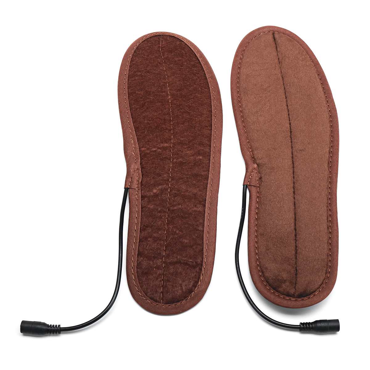 Unisex USB Electric Powered Heating Insoles For Outdoor Sports Shoes Boots Feet Warmer Plush Fur Soft Heated Insoles