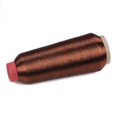 Manual Knitting Thread Bright Silk Gold Thread Silver Thread Computer Embroidery Cross Stitch Silk Thread DIY Production3600M: Brown