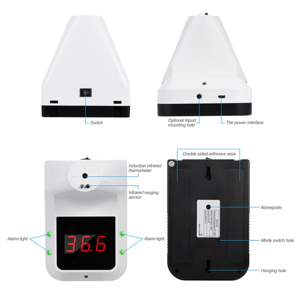 Non-Contact Thermometer Koorts Infrarood Thermometer Lcd-scherm Digitale Temperatuur Meet Gereedschap Ir Thermometer