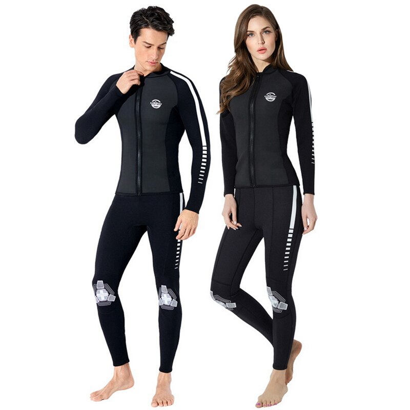 2mm neopreen Ritssluiting Surfen Zwemmen Duikpak Neopreen Rash Guard Snorkelen Spearfishing Water Sport Lange Mouwen Wetsuit