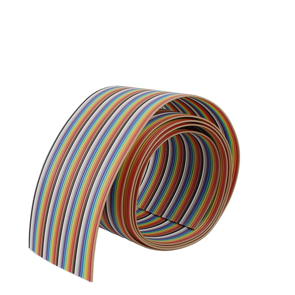 40P 1,17mm Color Cable plano tipo cinta Arco Iris DuPont Cable 1M 2M 3M 5M 10M para el FC Dupont Cable de conexión paso conectar cables