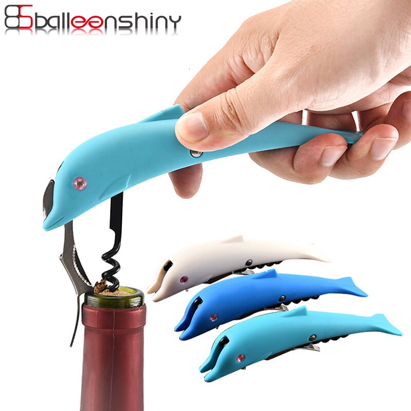 BalleenShiny Delphinus Beer Openers Can Tin Openers Practical Red Wine Corkscrews Multi-function Kitchen Bar Gadgets