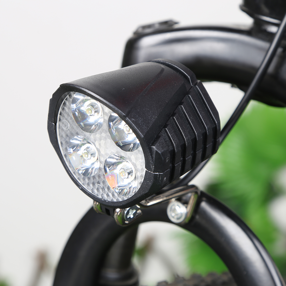 Luz de bocina para bicicleta eléctrica de 48V, faro LED para patinete eléctrico de alta potencia, lámpara frontal impermeable, accesorios para ciclismo al aire libre