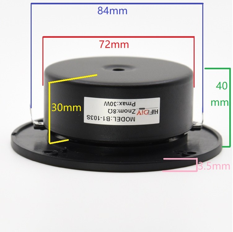 HIFIDIY LIVE hifi 4 inch Tweeter Luidspreker zwarte Zijde membraan 8 OHM 30 w plastic 103mm Treble Luidspreker b1-103S
