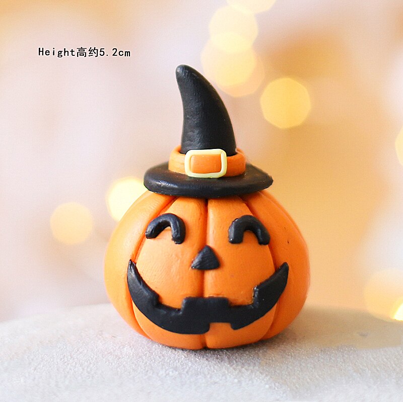 Akryyli onnellinen halloween savi lepakko haamu kurpitsa kakku päällystys temppu tai herkku juhlatarvikkeet jälkiruoan koristelu: 1pc jr253b