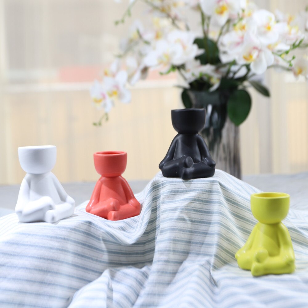 Ceramic Crafts Fleshy Flower Vase Home Decoration Humanoid Ceramic Flower Pot Vase Plant Pot