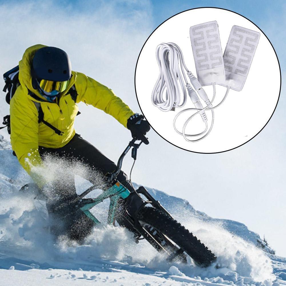 1 paar Elektrische USB Handschuhe Heizung Beheizte Handschuhe Carbon Faser Tuch USB Beheizte Handschuhe Pad Neue Winter Heißer