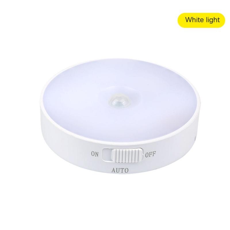 Body Induction Lamp Warm Light LED Human Induction Night Light USB Rechargeable Energy-saving Bedroom Stair Intelligent Magnetic: 1pcs white light
