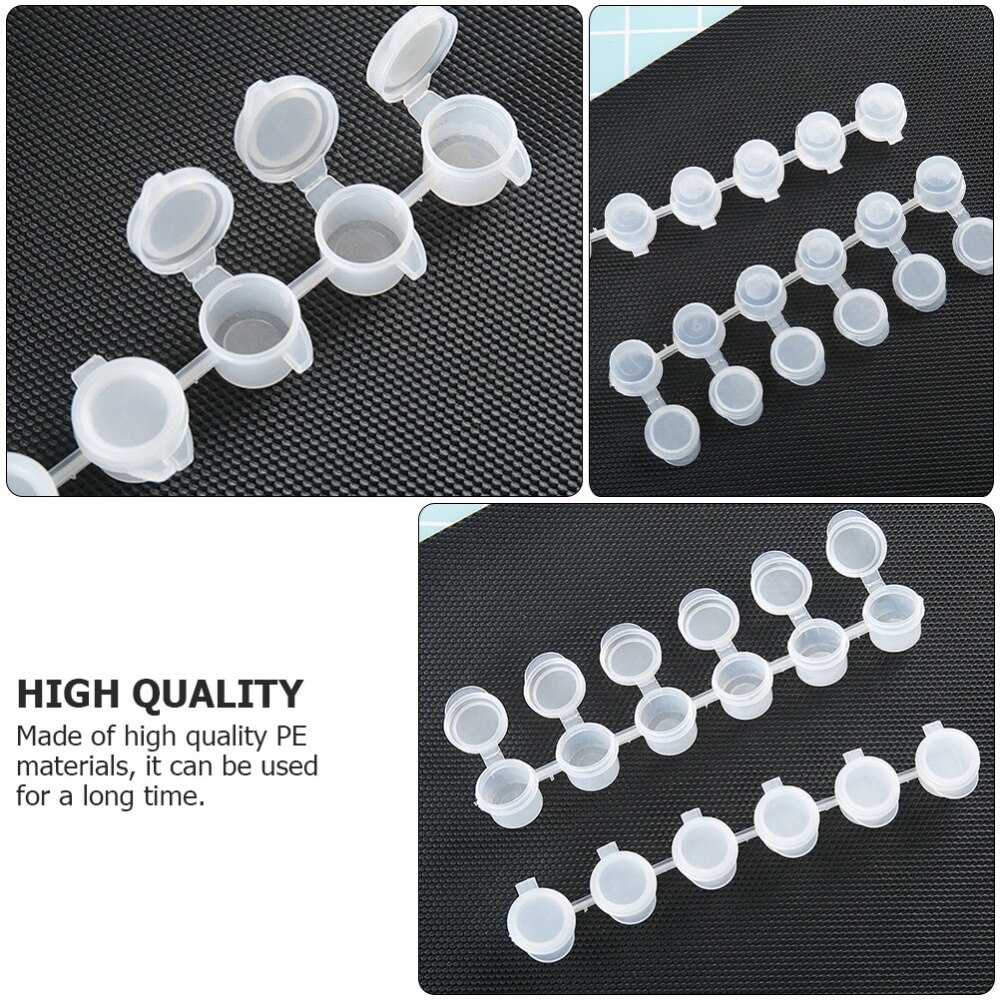 30Pcs Empty Paint Pot Pigment Storage Container Empty Paint Strips Paint Cup Pigment Pots Clear Storage Container Painting Tool