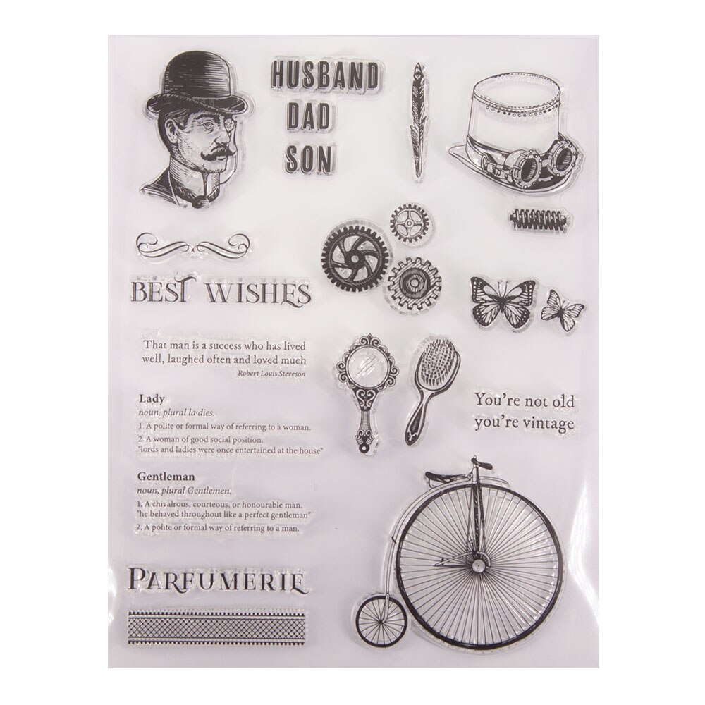 Rétro Transparent Klar Silikon Stempel/Dichtung für bricolage scrapbooking/foto album dékoratif klare stempel blätter: stamp