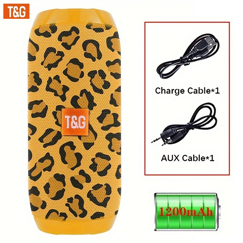 Tg117 bärbara bluetooth-högtalare för utomhusbruk, trådlös bashögtalare, gratis samtal/fm/tf-kort/usb-minne, anslutning för mobiltelefon/surfplatta/tv