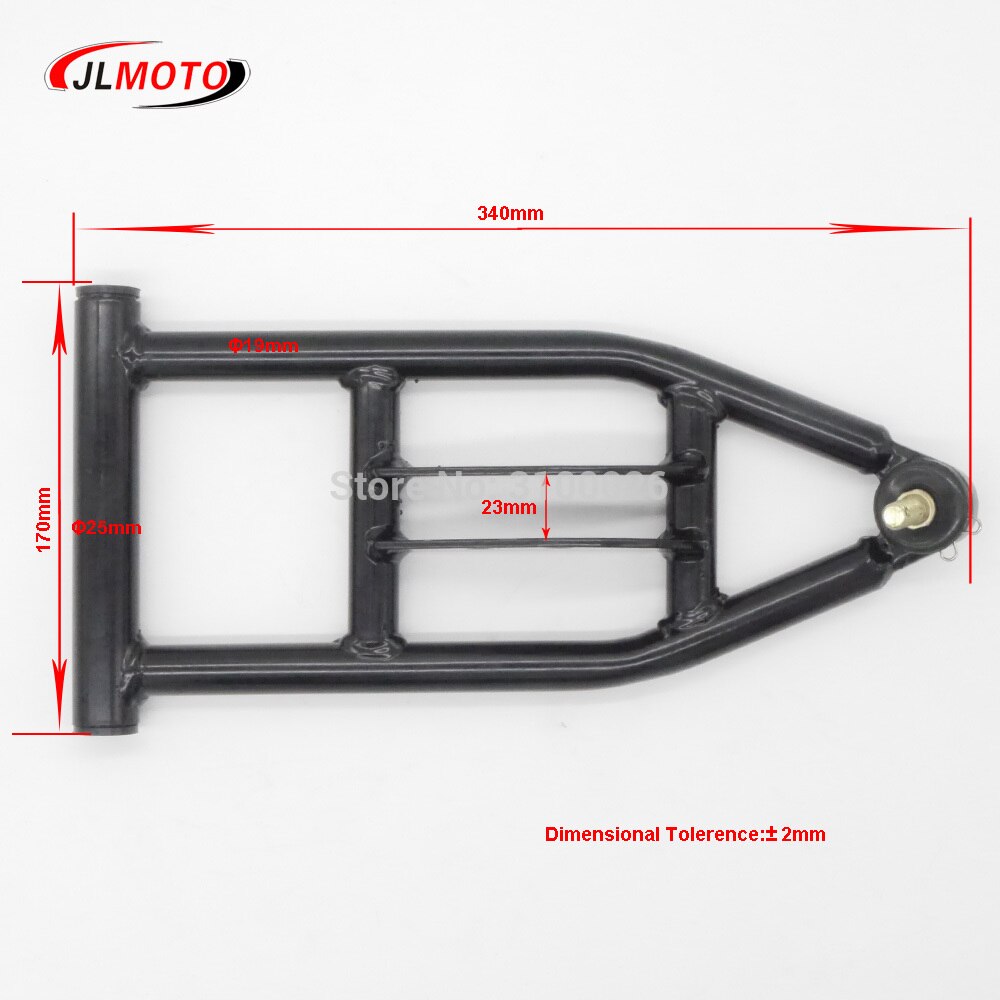 1Set 340mm Front Suspension Swing Arm Upper/Lower A Arm of DIY 50cc 90cc 110cc 125cc ATV 4 Wheels Quad Bike Buggy Go Kart Parts