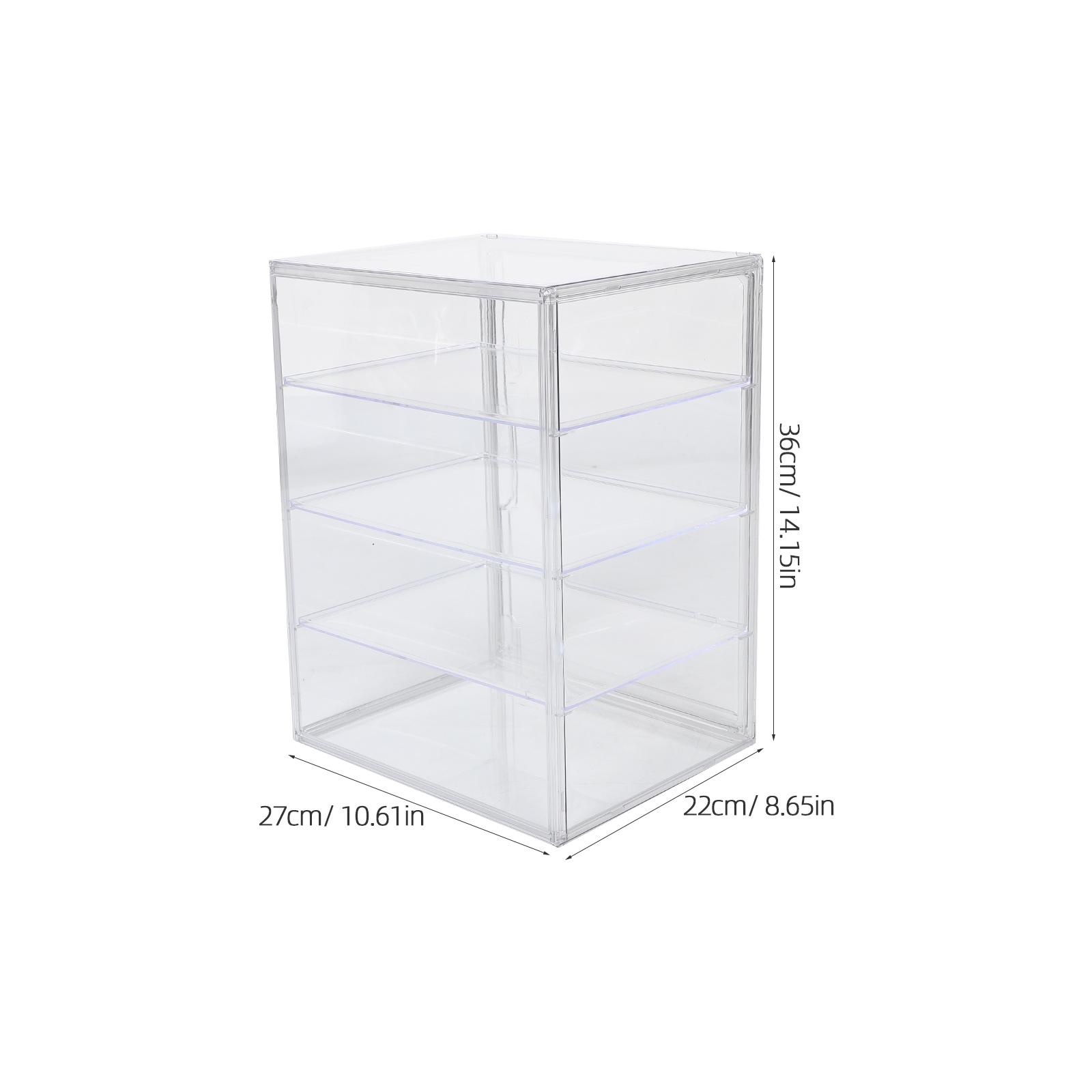 Pastry Display Cabinet Bread Storage Box 4 Layer Adjustable Transparent Magnetic Door Bakery Case Cake St Food Container