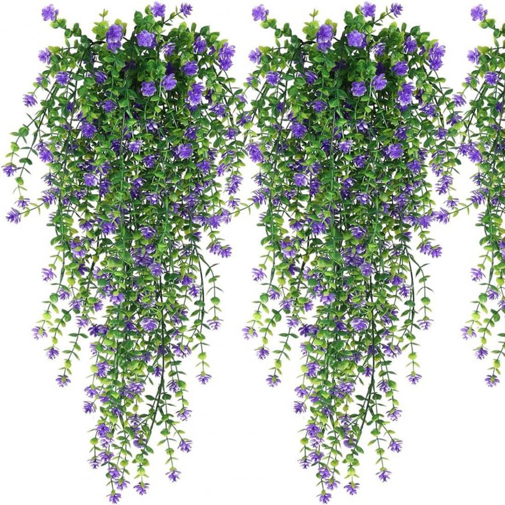 Hängende künstliche Blumenrebe, künstliche Hängeblumen, realistische künstliche Eukalyptus-Blumengirlande für Zuhause, Hochzeit, für Höhle Innenbereich