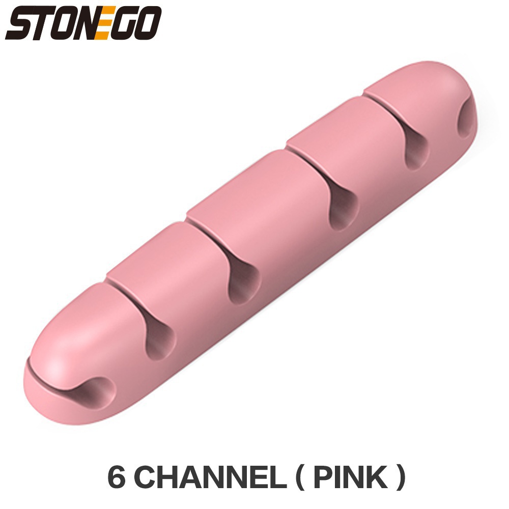 Cable Organizer Feel Free To Stick Multi-function Desktop USB Cable Organizer Wire Winder Silicone Tie Fixer Wire Management: Colored