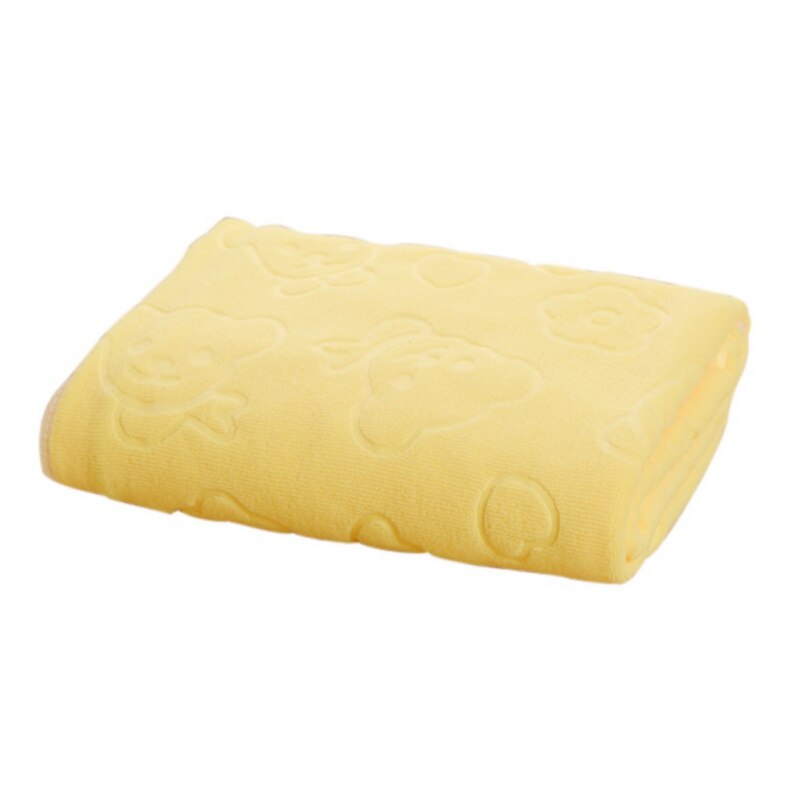 Newborns Baby Blankets Warm Fleece Thermal Soft Stroller Sleep Cover Bear Infant Bedding Wrap Kids Bath Towel: Yellow