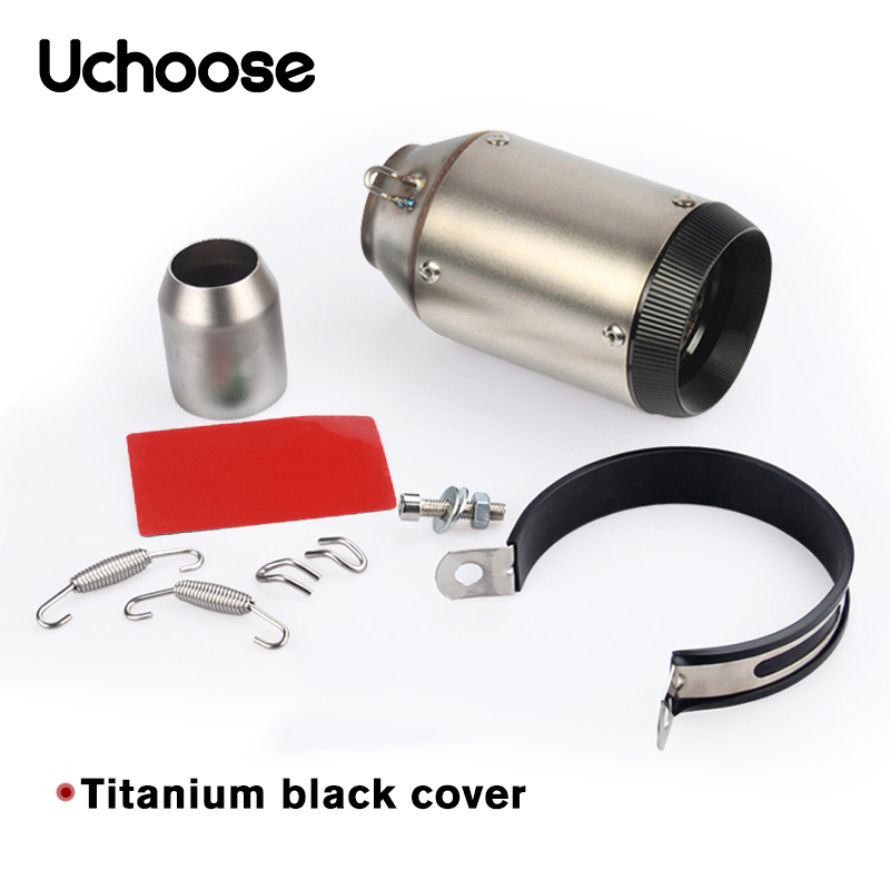 Tubo de escape para motocicleta, silenciador de fibra de carbono para Moto, silenciador Austin Universal para IKASAWAK AHAMAY 51MM innovador: Oro