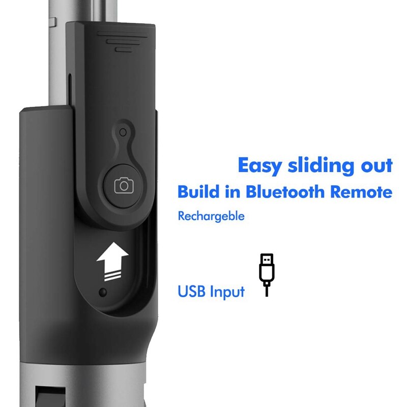 Hfes 1-Axis Handheld Gimbal Stabilizer Voor Smartphone, Time-Lapse Object Tracking, pan-Tilt Statief Met Ingebouwde Bluetooth Remot