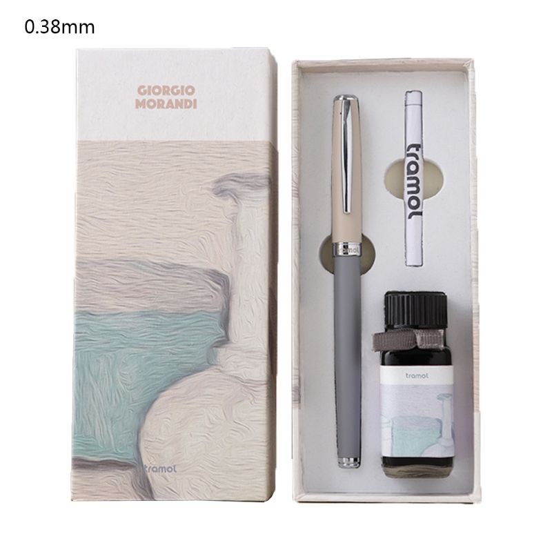 Morandi Business Fountain Pen Student Signature Calligraphy + 15ml Ink Box 1XCB: Purple