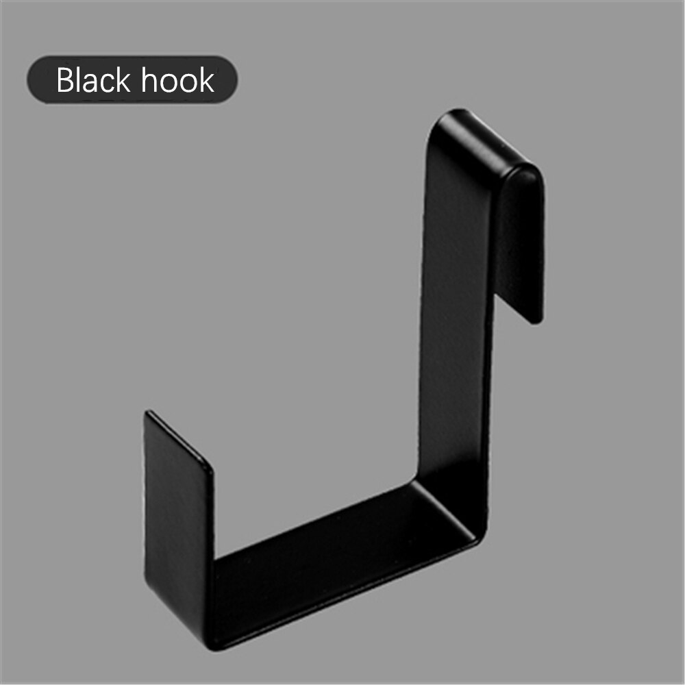Stainless steel hook kitchen cabinet hanger clothes coat hat towel rack hook clip storage rack storage rack door hook: Dark Khaki