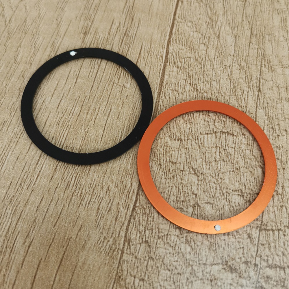 Bisel de reloj curvo de borde redondo de 39mm, anillo de aluminio a juego, accesorios de reloj modificados, insertos de relojes, piezas de reloj