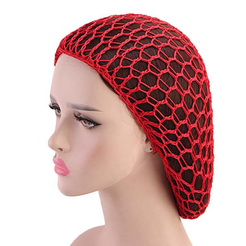 Kvinder håndlavet hæklet hår net snood mesh turban sovehue slouchy strik hue axyd: 11
