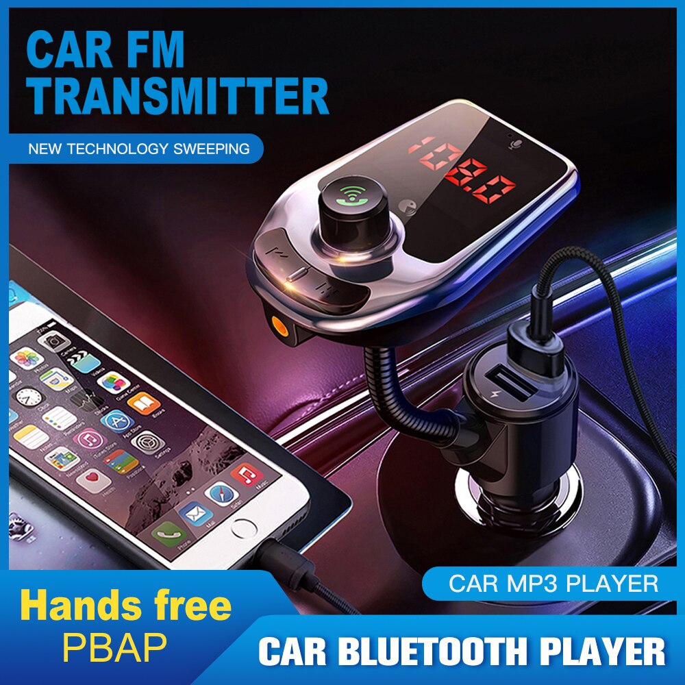 Bluetooth Fm-zender Modulator Gadget Draadloze Fm Radio Dual Usb Handenvrij Car Charger Power Adapter Voor Autoradio MP3 Speler