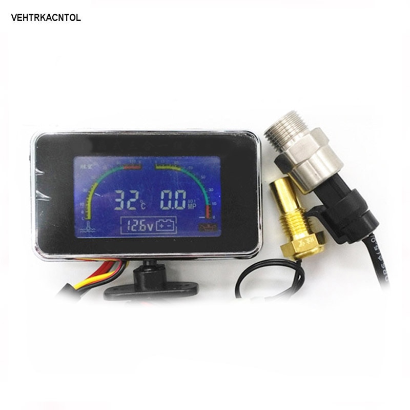 VEHTRKACNTOL 3 Functie 12 v/24 v Truck Auto Oliedrukmeter Monitor + Voltmeter Spanningsmeter + Water Temperatuurmeter Meter