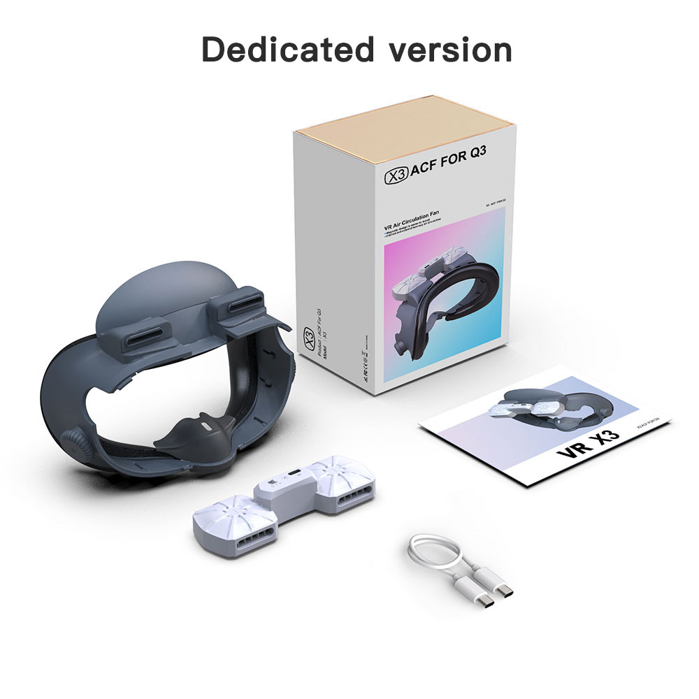 Ventilador de refrigeración para auriculares Meta Quest 3 VR, circulación de aire transpirable con interfaz Facial, cubierta facial para accesorios Quest3: Rosa