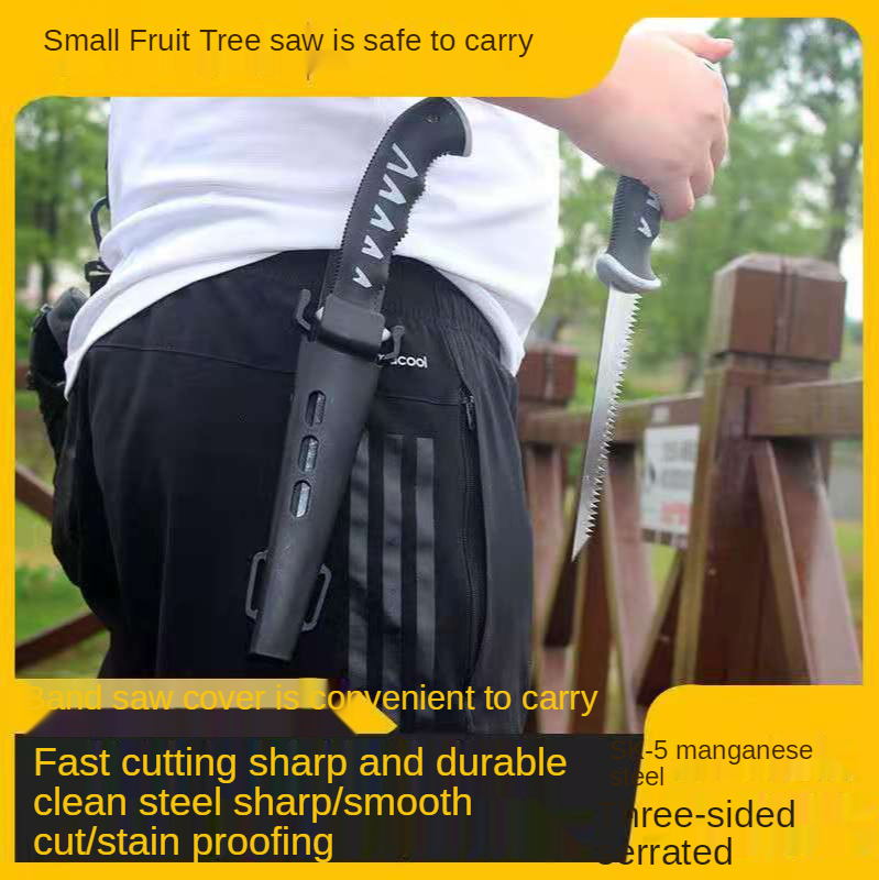 Portable Fruit Tree Saw Garden Saw Hand Saw Waist Saw Woodworking Saw Felling Saw Fruit Tree Outdoor Saw Band Saw Set Hacksaw