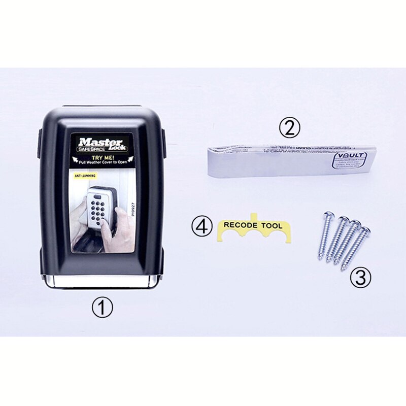 Master Lock Key Safe Box Metal Password Locker Wall Mount Combination Code Keys Keepr Storage Box For Home Company Factory Use