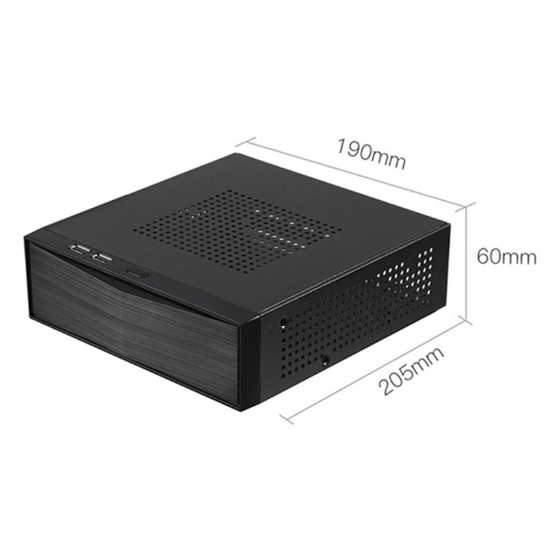 M05 Mini Itx Chassis Met Back Beugel Htpc Case USB2.0 Itx Behuizing Industriële Controle Chassis Voor Kantoor