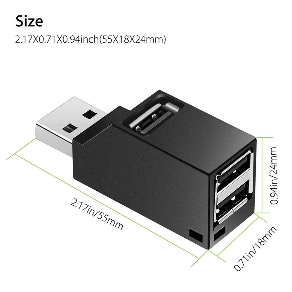 Universele Mini 3 Poorts USB 3.0 Hub High Speed Data Transfer Splitter Box Adapter Voor PC Laptop MacBook Pro Multi -port USB Hub