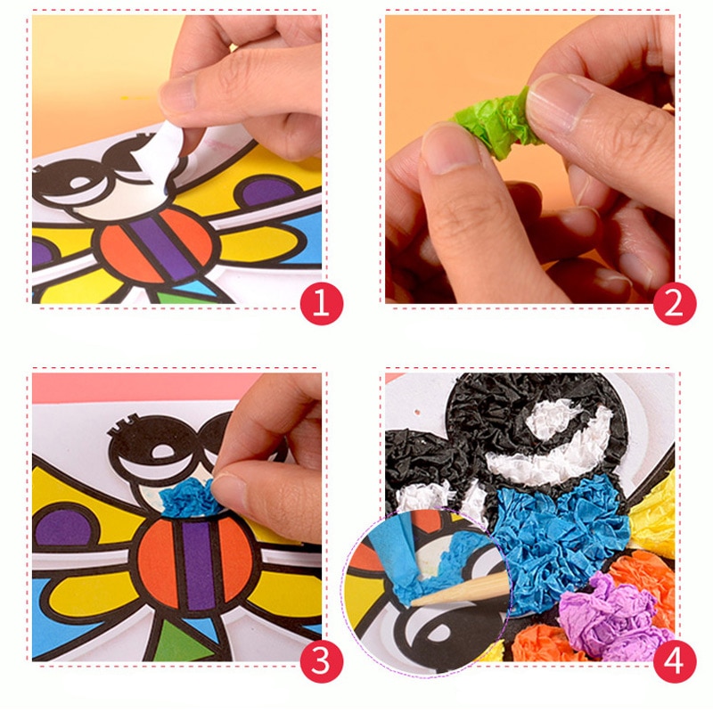 Pyssel hantverk leksaker för barn filt papper hantverk barn dagis konst och hantverk material baby handgjorda för pojke flicka