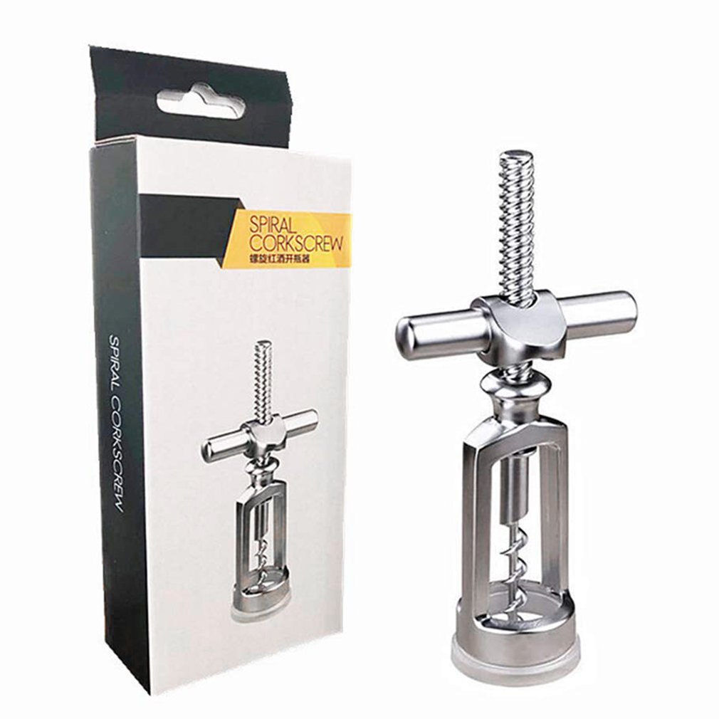 Wine Corkscrew Wine Opener Stainless Steel Wine Opener Handheld Retro Style Potable For Restaurants Bars Wine Cellars
